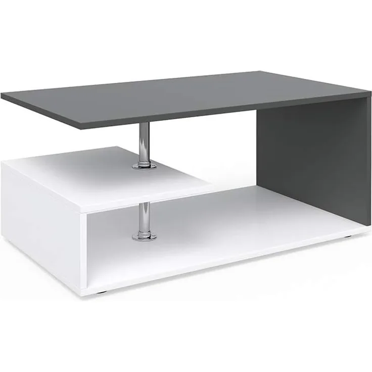 Couchtisch Guillermo Weiß/Anthrazit 91 x 52.6 cm Vicco