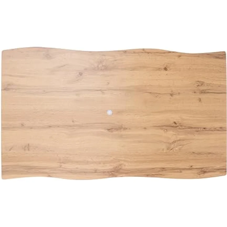 SAM Tischplatte Joan | 100 x 60 cm eckig | Holz | Farbe: Eiche | Baumkante | Holzplatte für Küche & Café – Bild 9