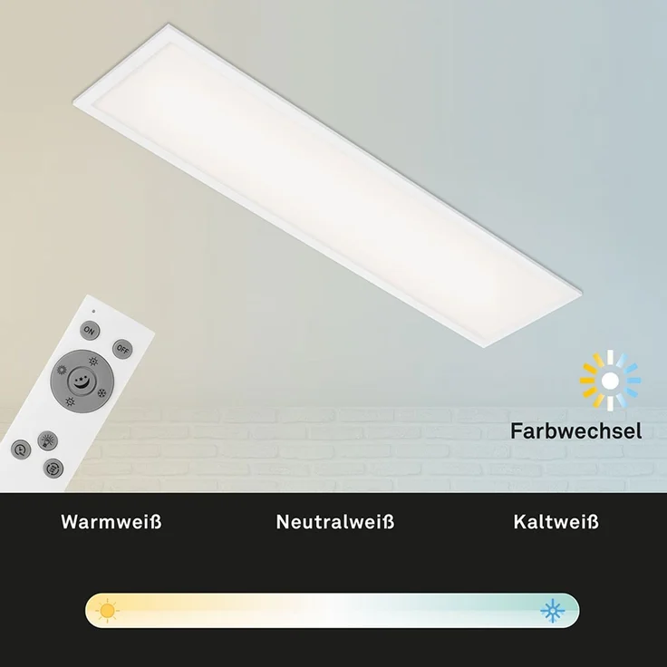 LED Aufbau Panel, weiß, dimmbar, Fernbedienung, L 100 cm – Bild 5