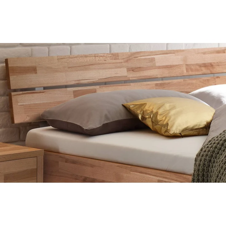 Hasena Massivholzbett Ortona Kernbuche natur, geölt 90x210 cm, Fußhöhe 20 cm – Trento – Bild 3