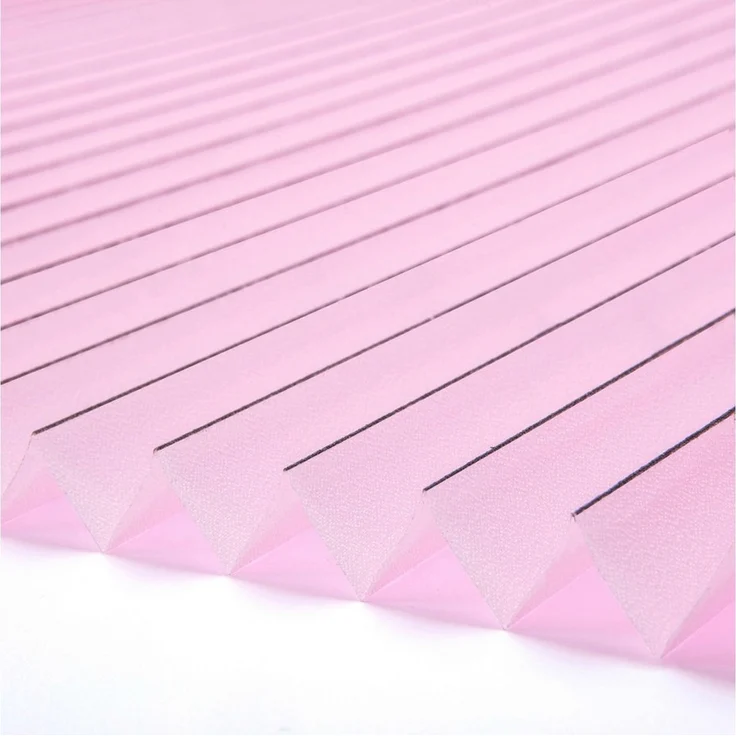 K-Home Klemmfix-Plissee Florida Rosa 90x130 cm (B x L) einzigartiges Design mit bezauberndem Lichteffekt – Bild 3