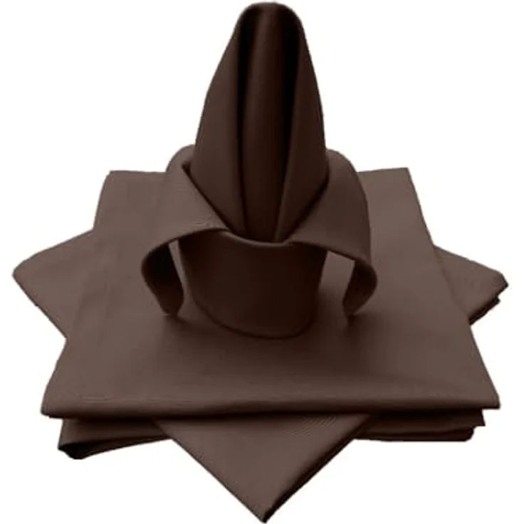 Lemos Home Hochwertige Stoffserviette Tischtuch 4 Stück aus 100% Baumwolle Kollektion Konzept, Farbe & Größe wählbar (Stoffserviette 4er Set - 45x45 cm, Chocolate) – Bild 1