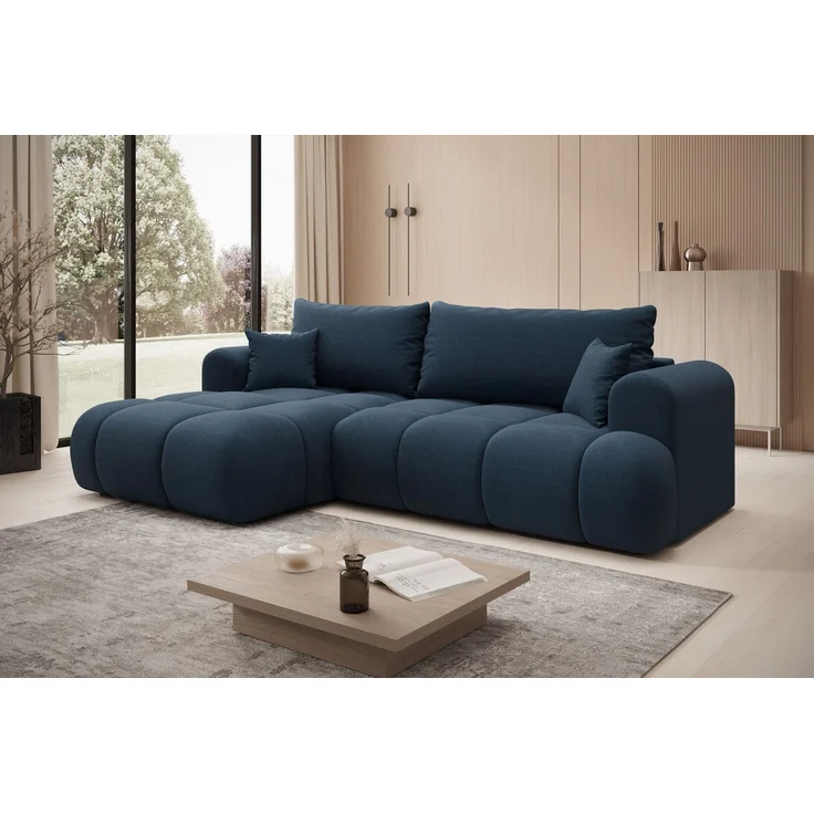 thematys Ecksofa TREVIO 260 x 165 cm, mit Schlaffunktion, mit Bettkasten, Blau (Element 13), Ausrichtung links – Bild 2