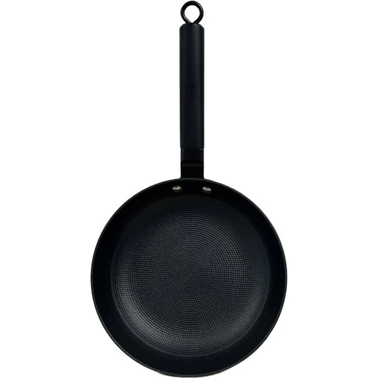 Gusseisen Bratpfanne ø24 cm - Antihaftbeschichtung & Induktionsgeeignet, Schwarz – Bild 3