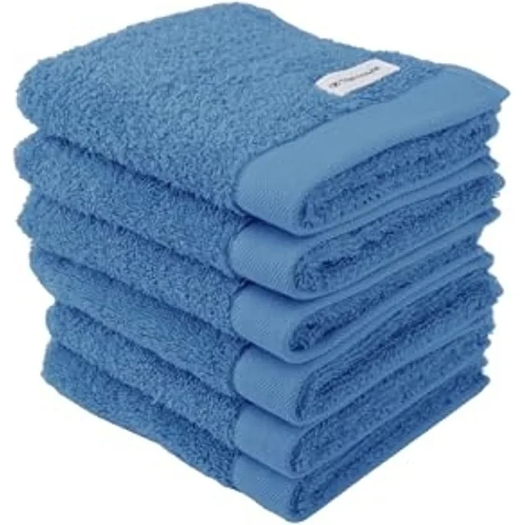 TOM TAILOR Duschtücher Tom Tailor Gästehandtuch Blau 30x50 cm Frottier 100% Baumwolle, 100% Baumwolle (Gästehandtuch), Hohe Saugfähigkeit, schnelle Trocknung, Frottier-Qualität