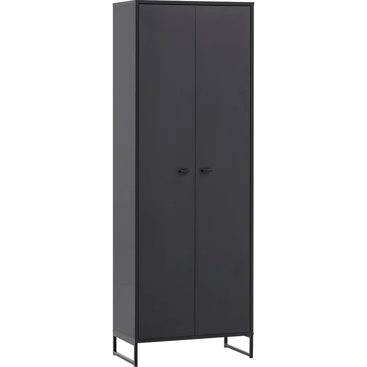 SCHILDMEYER Schuhschrank Schuhkommode Schrank schwarzmatt 60,2 x 169,7 x 33,05 cm