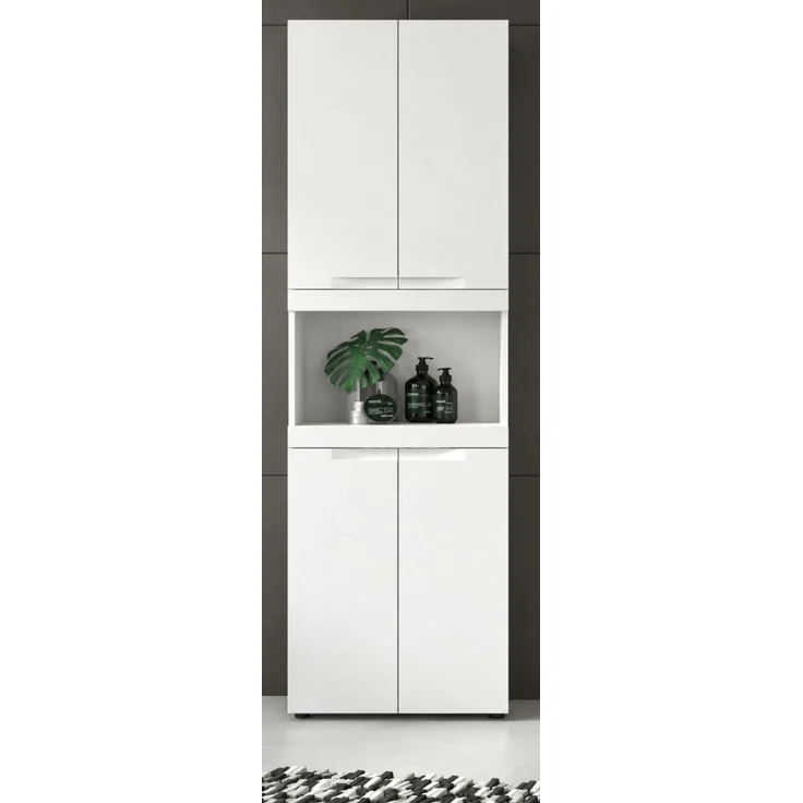 Badezimmer Hochschrank Gusto in weiß matt 60x194 cm – Bild 2