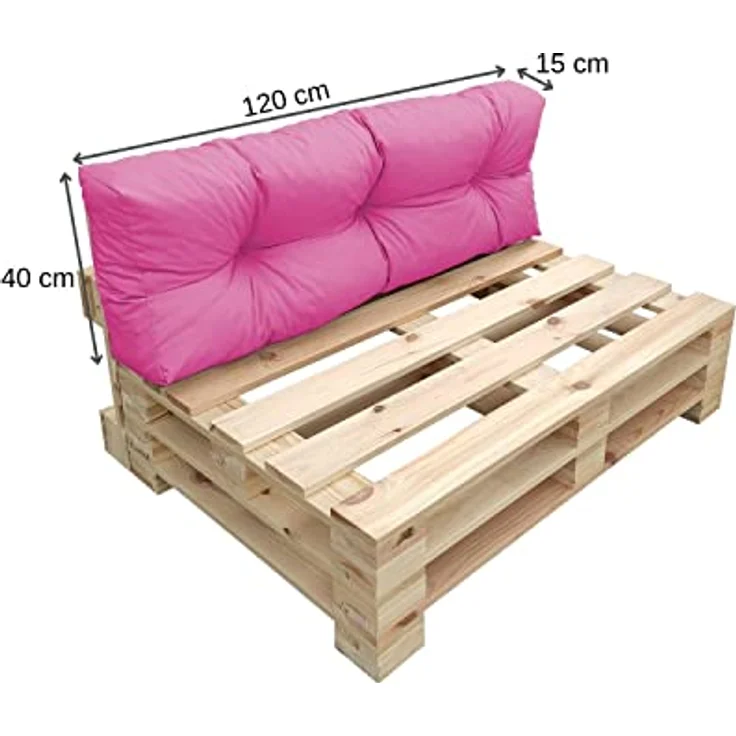 chilly pilley Palettenkissen Wasserdicht Palettenauflage Palettenpolster Palettenmöbel Gartenkissen Wasserfest Wasserabweisend viele Größen und Farben (Set 2er. Rosa) – Bild 3