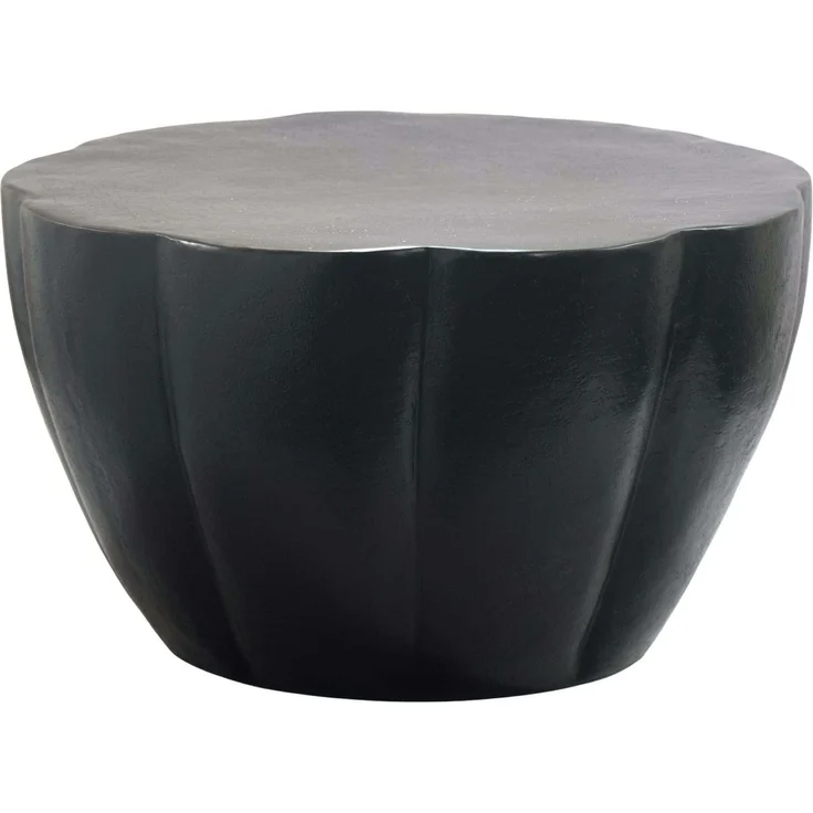 Couchtisch Aluminium 60cm Blütenform Schwarz - Runder Wohnzimmertisch - Design Sofatisch - Moderner Loungetisch - Beistelltisch Wohnzimmer Handmade – Bild 1