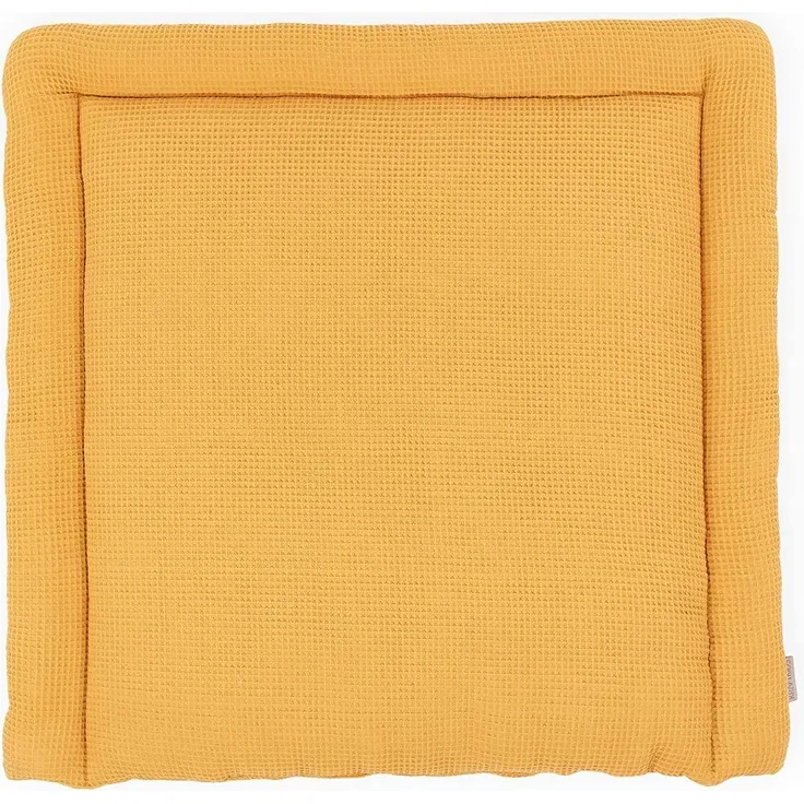 KraftKids Wickelauflage in Waffel Piqué mustard, Wickelunterlage 75x70 cm (BxT), Wickelkissen