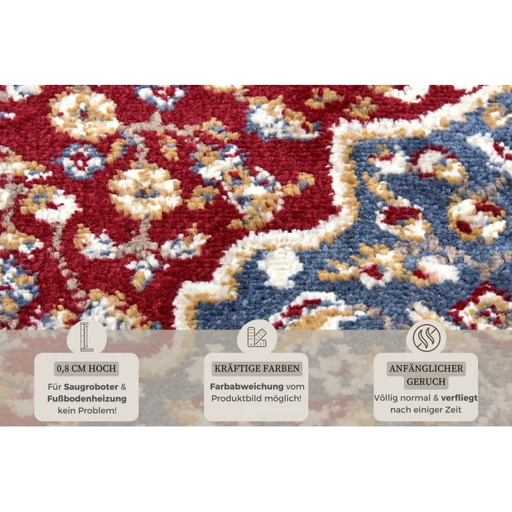 HANSE Home Teppich Mochi, rechteckig, Höhe: 8 mm, Läufer, Orientalisch, Kurzflor, Wohnzimmer, Schlafzimmer, Esszimmer – Bild 2