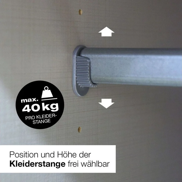 Wimex Schwebetürenschrank SAIGON in den Breiten 180cm & 225cm, Farbe: Saharagrau inkl. Spiegel – Bild 4