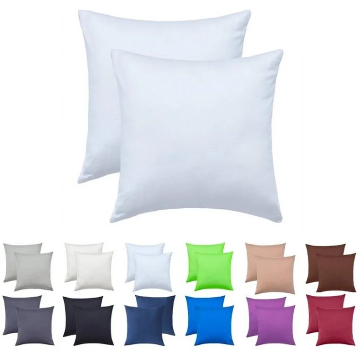 NatureMark Kissenbezüge 2er Pack Jersey Kissenbezug Kissenhülle, (2 Stück), Kissenhülle in vielen Größen und Farben (40 x 40 cm, Weiß) – Bild 4