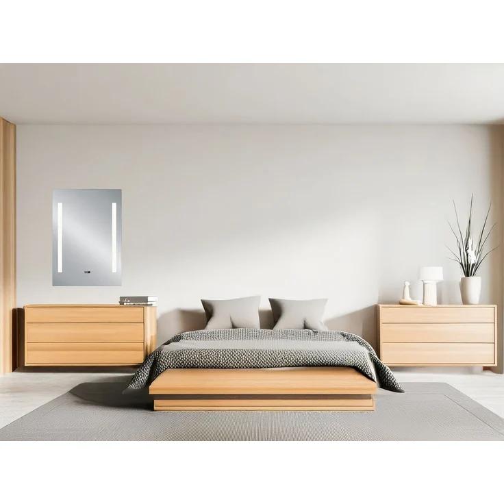 MIRRORS AND MORE 'Ilonka' LED-Spiegel Spiegelglas, 15W, 1700lm, 4000K, IP20, 50x70cm – Bild 7