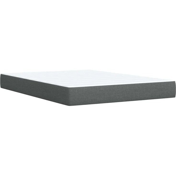 vidaXL Boxspringbett mit Matratze Dunkelgrau 140 x 200 cm Stoff 3450489 – Bild 6