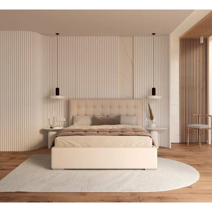FDM Polsterbett Bettrahmen Bettgestell 90x200, 120x200, 140x200, 160x200, 180x200cm (MADE IN EU - mit hochwertigem Velours Bezug, Bettrahmen, Bett, Optional mit Matratze bestellbar, mit großen gepolsterten Kopfteil, mit Bettkasten zum aufklappen), Meta...