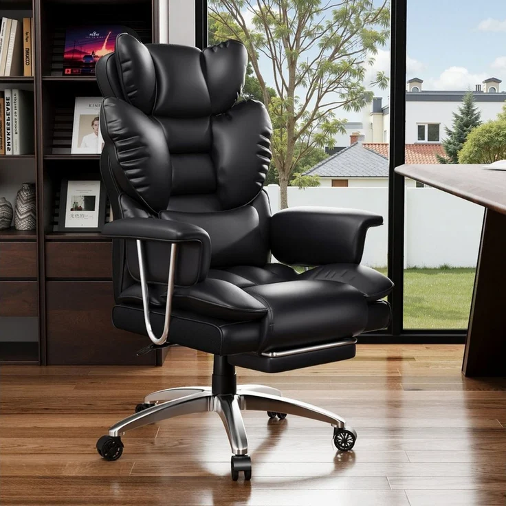 ZAISZE Bürostuhl Ergonomischer Bürostuhl mit Ruhefunktion, 136° Neigung (Spar-Set), Arretierbare Rückenlehne, klappbare Fußstütze, Belastbarkeit: 150 kg – Bild 3
