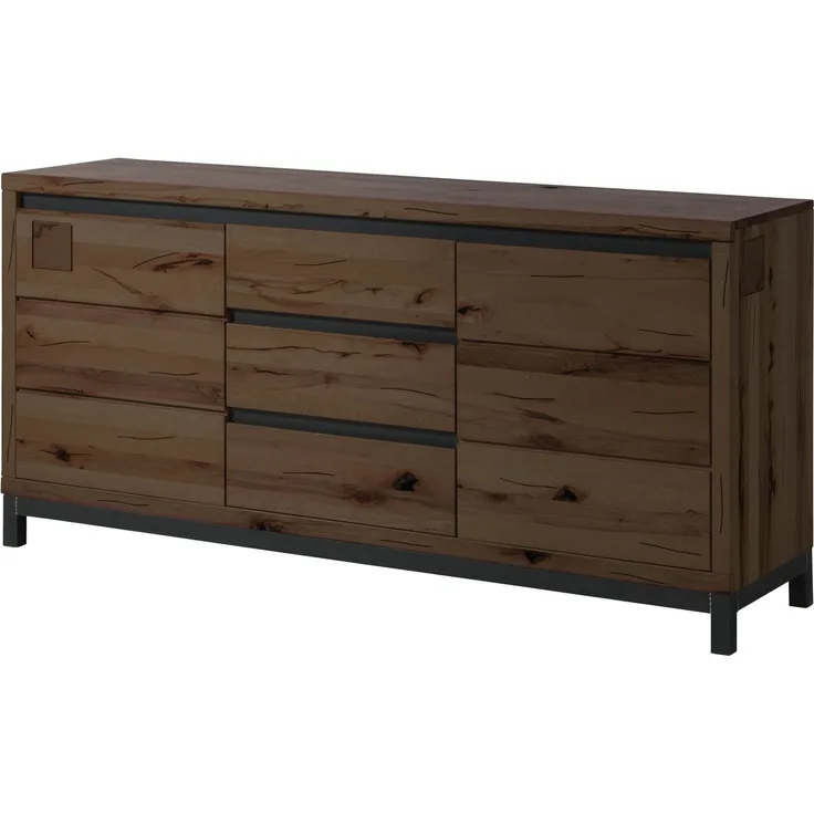 Sideboard Kernbuche 175x45x85 tabacco braun geölt VILLANDERS #209