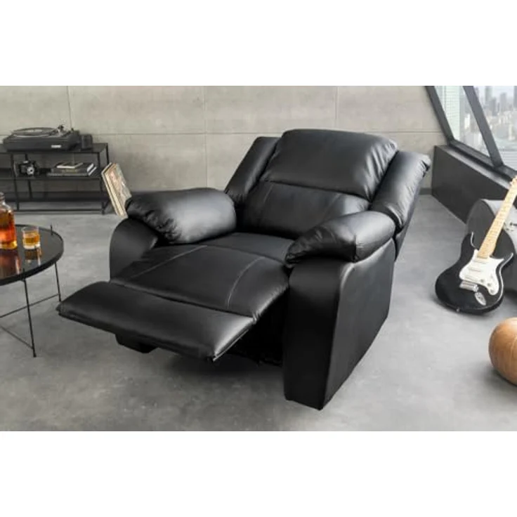riess-ambiente TV-Sessel HOLLYWOOD schwarz – Kinosessel, verstellbare Rückenlehne, Kunstleder (Einzelartikel, 1-St), bequemer Relaxsessel mit Lehnenverstellung – ideal fürs Wohnzimmer – Bild 2