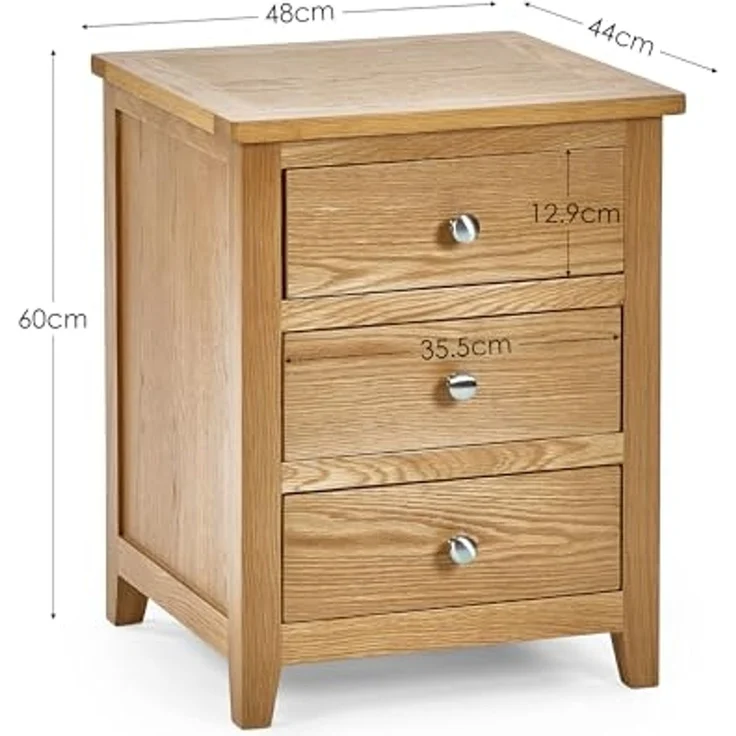 Julian Bowen Nachttisch, Eiche, 60 x 44 x 48 – Bild 2