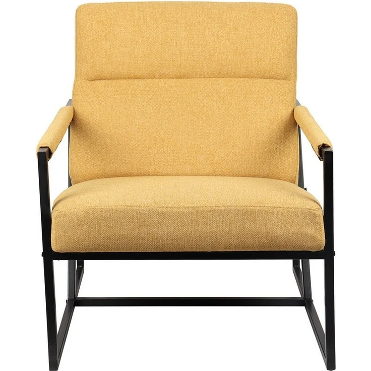 SVITA Cocktailsessel CHRIS, Loungesessel mit Armlehnen, Stoffbezug, Senfgelb – Bild 2