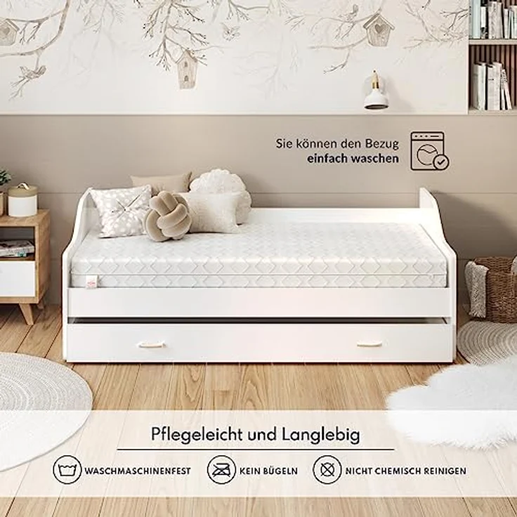 FDM 'Paulo' Kindermatratze, 120x200 cm, 9 Zonen Kaltschaum, Buchweizen, H3, Höhe 16 cm – Bild 7