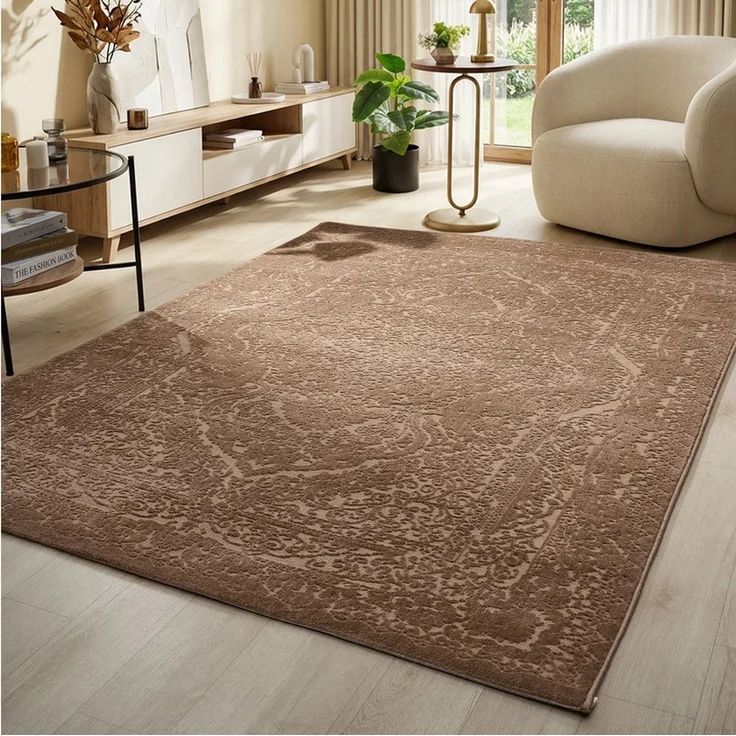 Vimoda Orientteppich Costalight, Klassischer und moderner Teppich, Rechteckig, Höhe: 8 mm, Orient Design, Hoch-Tief Effekt 3D, Vintage, Wohnzimmer, Schlafzimmer – Bild 1