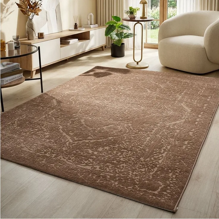 Vimoda Orientteppich Costalight, Klassischer und moderner Teppich, Rechteckig, Höhe: 8 mm, Orient Design, Hoch-Tief Effekt 3D, Vintage, Wohnzimmer, Schlafzimmer