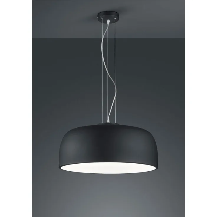 Pendelleuchte, schwarz weiß, 52 cm, BARON
