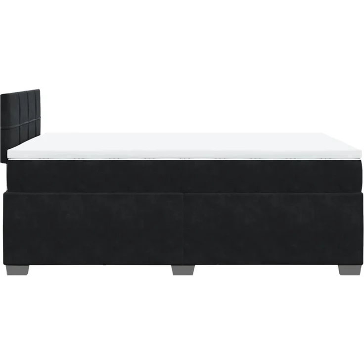 vidaXL Boxspringbett mit Matratze Schwarz 120x200 cm Samt 3286284 – Bild 9