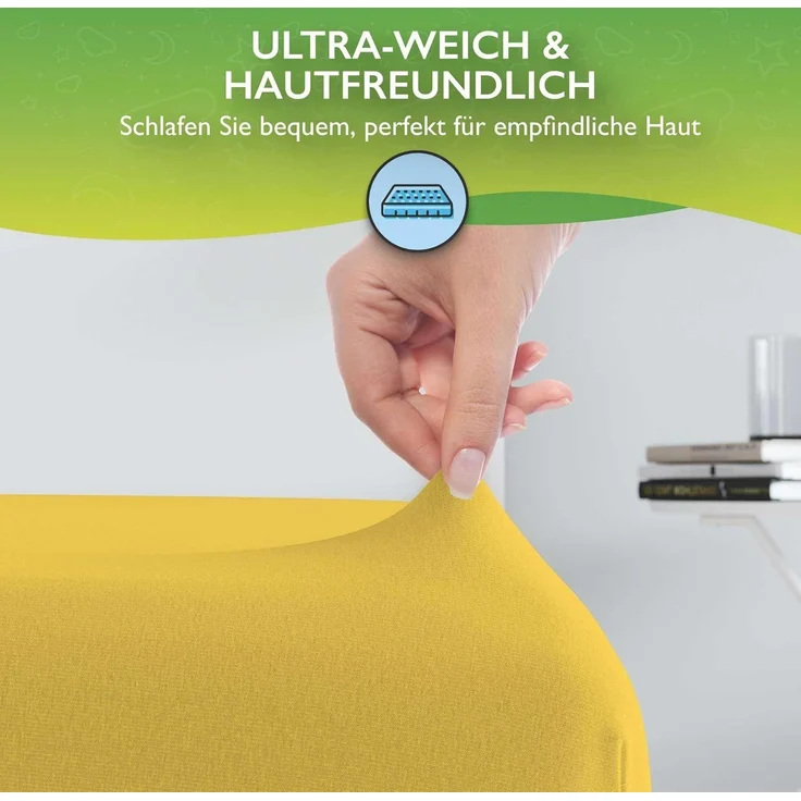etérea Himmlische Qualität Spannbettlaken etérea Comfort Jersey Topper Spannbettlaken, Jersey, Gummizug: rundum, (1 Stück) – Bild 3