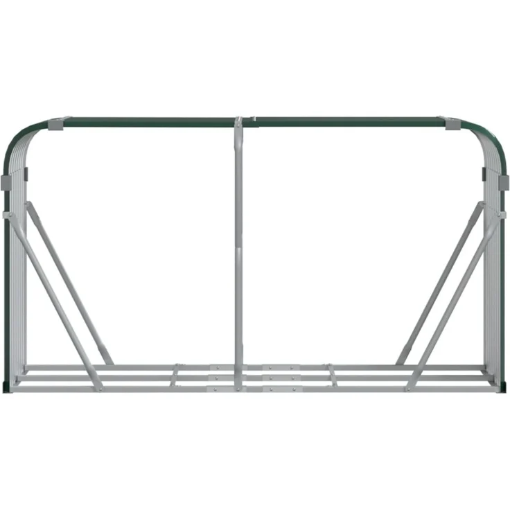 vidaXL Kaminholzunterstand Grün 180x45x100 cm Verzinkter Stahl 364544 – Bild 4