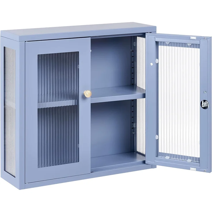 Wandschrank HARLYN 60 cm Metall Blau – Bild 4