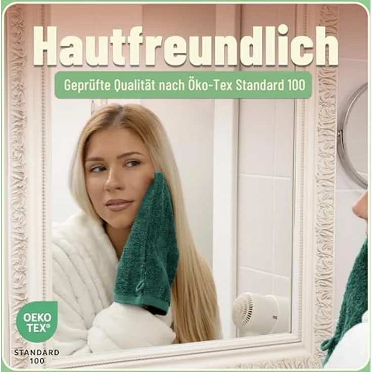 GREEN MARK Textilien Frottierset 10-teilig, dunkelgrün – Bild 6
