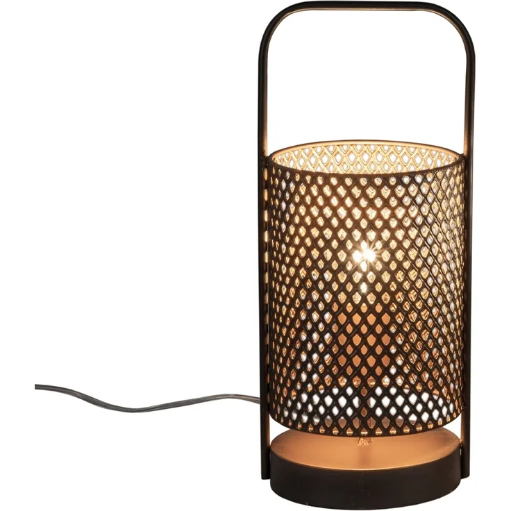 formano Metalllampe in Goldschwarz Lampe Rund