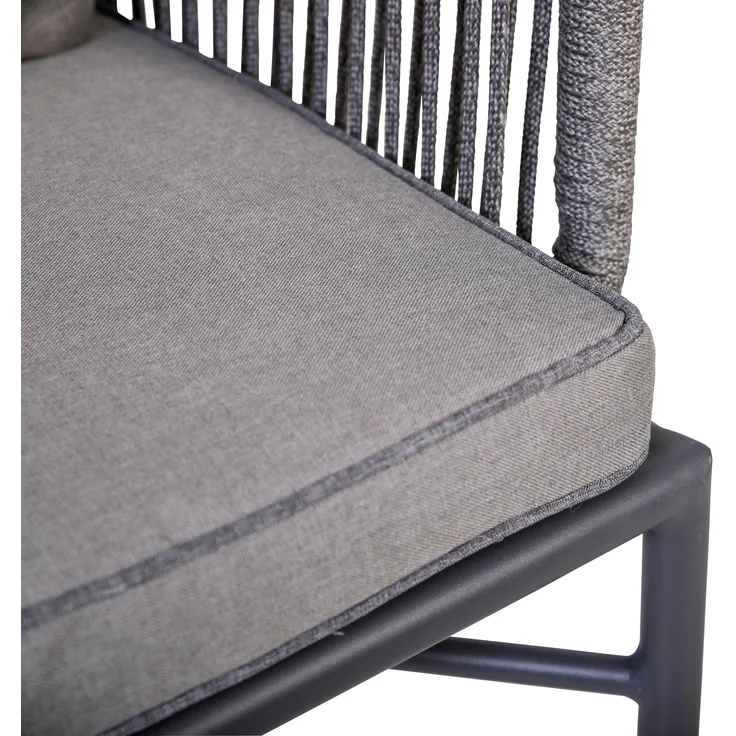greemotion Stapelsessel Calgary, Gartenstuhl, komfortabel, Aluminium, inkl. Kissen, silber/grau – Bild 5