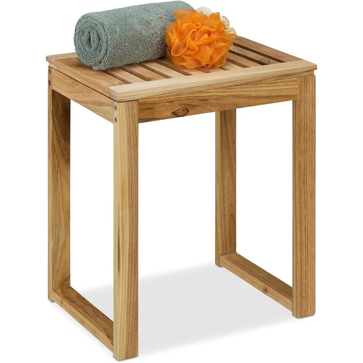 Relaxdays Hocker aus Holz – Bild 1