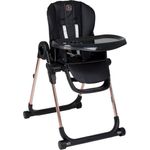 BabyGo 'Divan' Kinderhochstuhl, Schwarz/Rosegold
