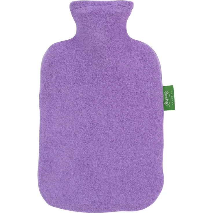 Wärmflasche mit Flauschbezug Vliesbezug Fleecebezug 2L Flieder Fashy 67405-55