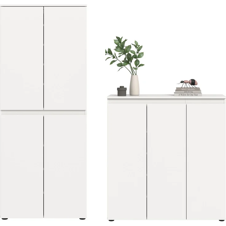 Universalschrank (B/H/T: 190x175x37 cm) in weiß – Bild 2