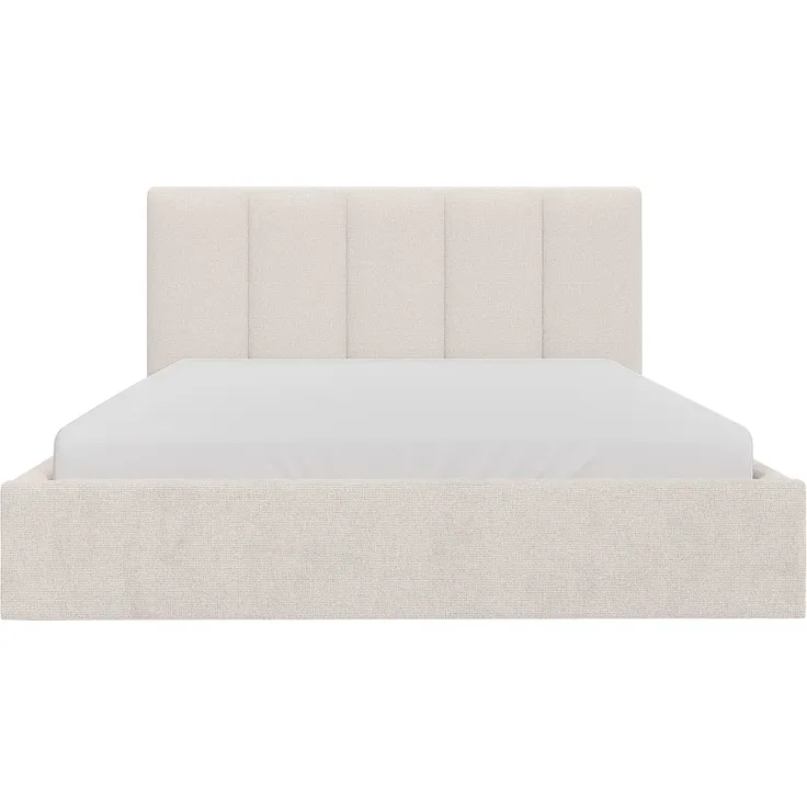 Vente-unique - KILACLO Bett Stoff Beige - B 203 cm x H 106 cm x L 153 cm – Bild 4