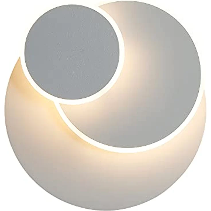 Goeco LED Wandleuchte LED runde Wandleuchte, schlichte Innenleuchte, 17W, Warmweiß, 350 Grad Drehwinkel, keine separate Glühbirne erforderlich – Bild 10