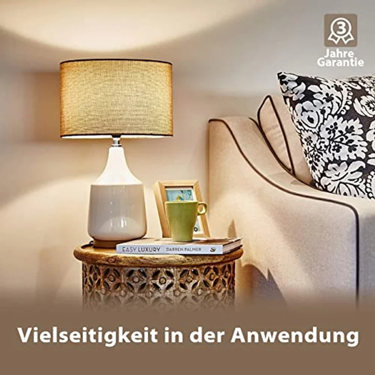LVWIT E14 LED Lampe P45 Tropfenform, 4W (ersetzt 40W), 2700K Warmweiß Fadenlampe ultrahell 470 lm, Mini Globe, Rustikalampe Filament LED klar, 6er Pack – Bild 5