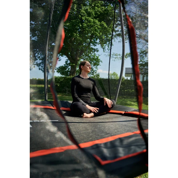 Hudora '4square' Trampolin mit Sicherheitsnetz, Stahl schwarz, 288 x 410 x 272 cm – Bild 9