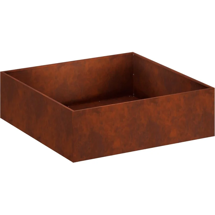 vidaXL Garten-Pflanzgefäß Rostoptik 100 x 100 x 30 cm Wetterfeststahl 8005090 – Bild 2