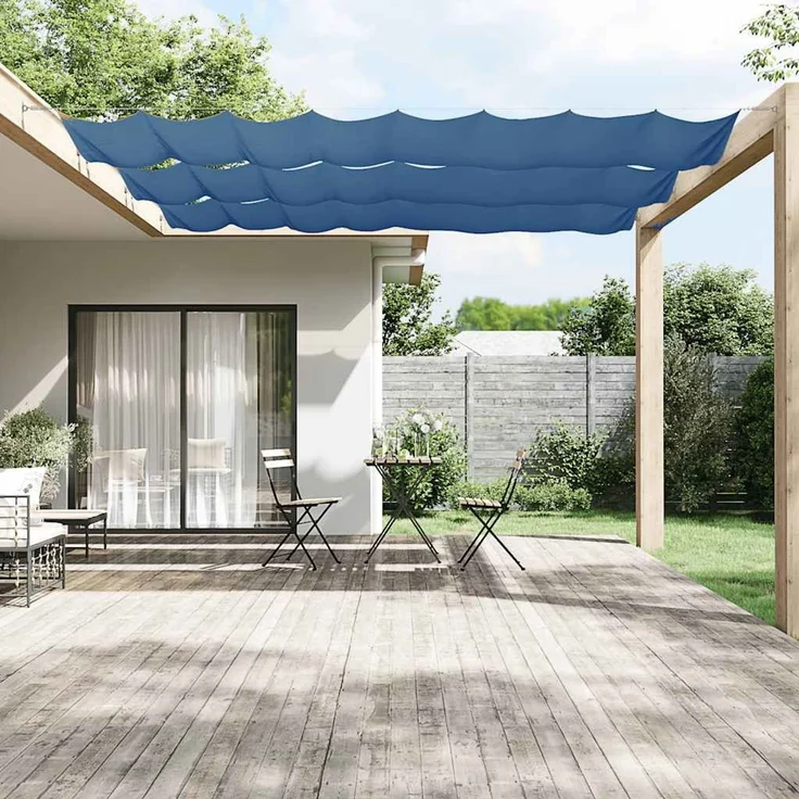 Senkrechtmarkise, Terrassenmarkise Blau 60x800 cm Oxford-Gewebe – Bild 1