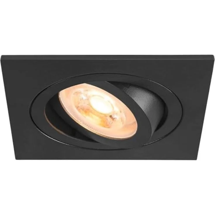 SLV NEW TRIA® 75, Deckeneinbauleuchte, quadratisch, max. 10W GU10, schwarz - Einbauleuchten – Bild 1