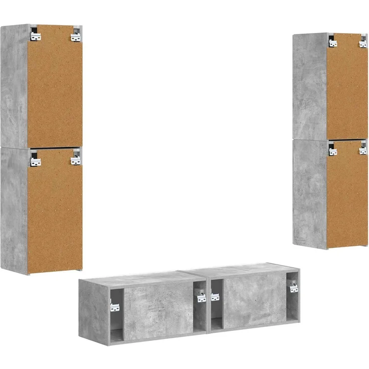 vidaXL TV-Schrankset 6 stk. 31 x 30 x 60 cm Betongrau 3409126 – Bild 8