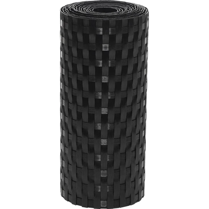 vidaXL Balkon-Sichtschutze 5 Stk. Schwarz 255x19 cm Poly Rattan 156318 – Bild 3