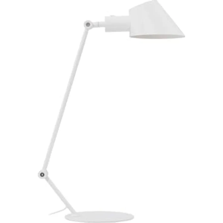 Lindby Tischlampe Corali, verstellbare Metallleuchte in Weiß, Höhe 64 cm mit Schalter für Wohnzimmer & Esszimmer
